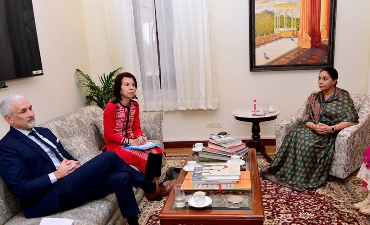 उपमुख्यमंत्री दिया कुमारी से - यूएन प्रतिनिधियों ने की मुलाकात,प्रदेश में पर्यटन विकास और महिला सशक्तिकरण पर मिलकर काम करने पर हुई चर्चा  