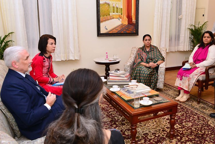 उपमुख्यमंत्री दिया कुमारी से - यूएन प्रतिनिधियों ने की मुलाकात,प्रदेश में पर्यटन विकास और महिला सशक्तिकरण पर मिलकर काम करने पर हुई चर्चा  