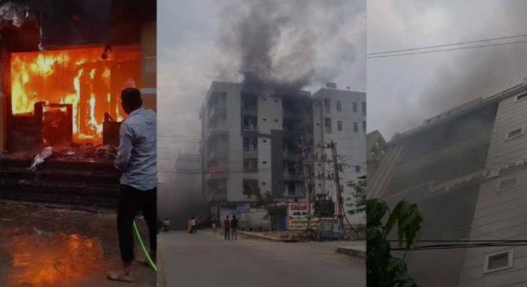 कोटा के हॉस्टल में आग, 7 स्टूडेंट झुलसे:भगदड़ के बीच बालकनी से छात्र कूदे, घटना के समय 70 लड़के थे अंदर