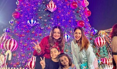 अभिनेत्री चाहत खन्ना ने अपनी दो बेटियों के साथ मनाया क्रिसमस