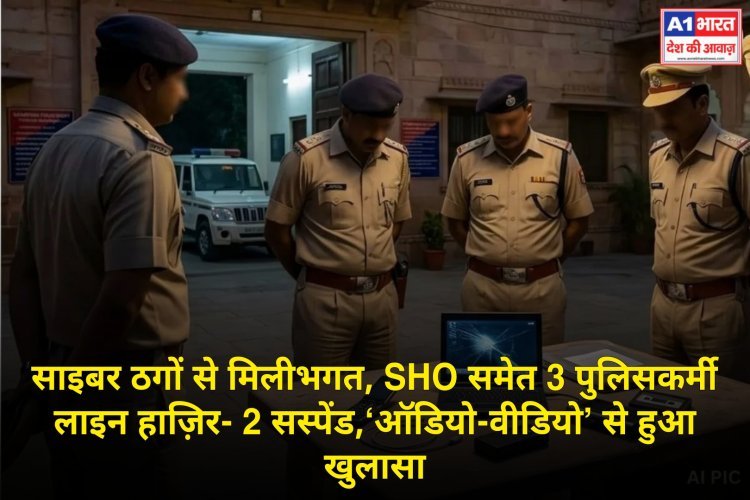 साइबर ठगों से मिलीभगत, SHO समेत 3 पुलिसकर्मी लाइन हाज़िर- 2 सस्पेंड, ‘ऑडियो-वीडियो’ से हुआ खुलासा